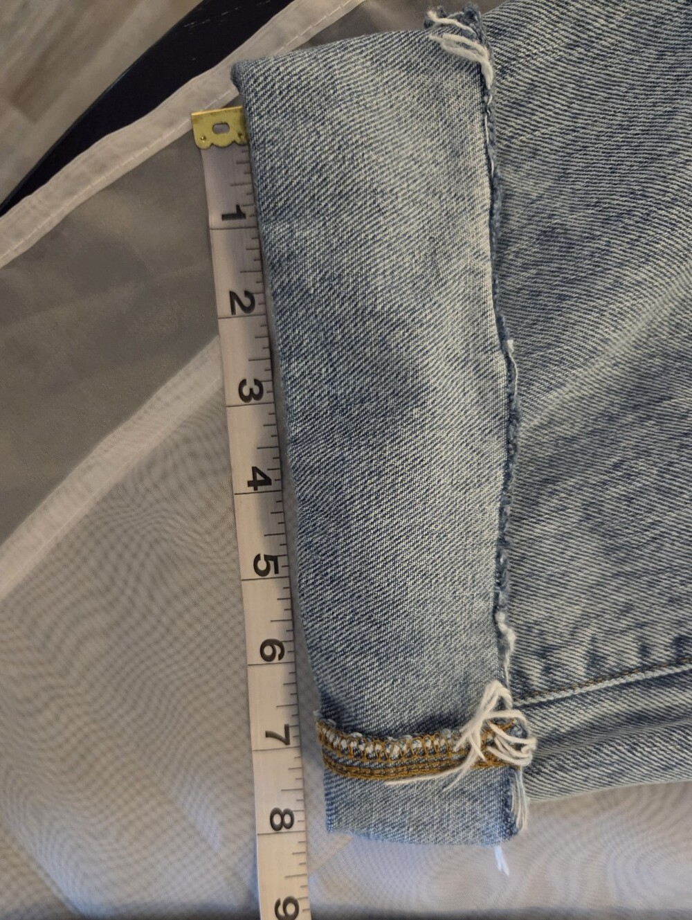 Good American Good 90's Loose Jeans High Rise Baggy Raw Hem Eco Cotton, 10/30 - Picture 8 of 15